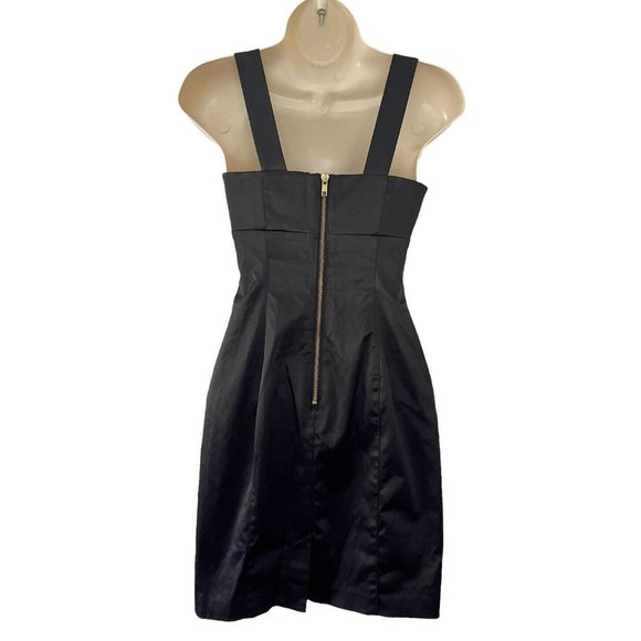 H&M  Black Pink Blue Green Color Block Body Con Sleeveless Dress 80s Sz 2 - Picture 3 of 7